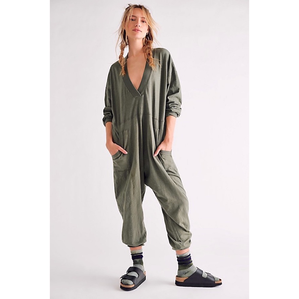 Free People Intimately Just Because Onesie Army Green - Size Small